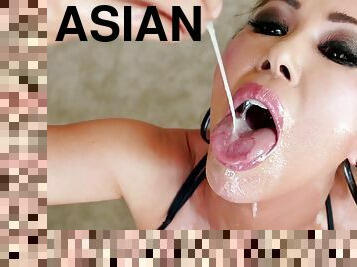 Sexy Asian Slut Swallows A Big Cumshot After Getting Drilled POV