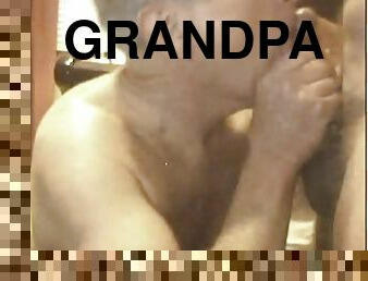Grandpa sucking on cam