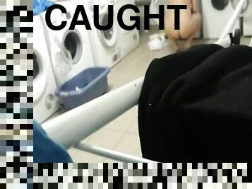Nude girl gets caught on a hidden cam in the laundry