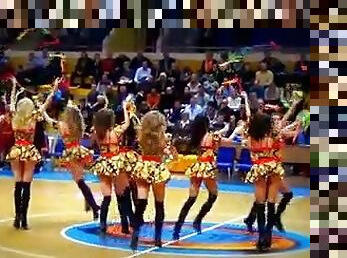 Sexy cheerleaders perfomance