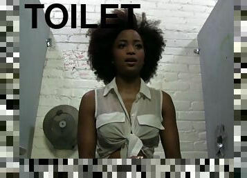 Ivy Sherwood has fun in a toilet in backstage video