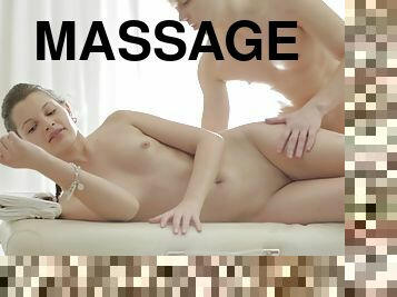 Her erotic massage causes her to cum several times