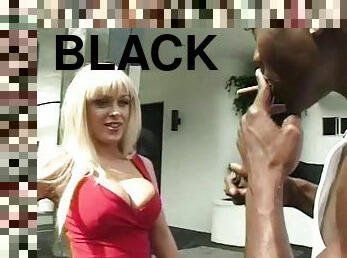 Layla Jade lets three black guys destroy her pussy and asshole