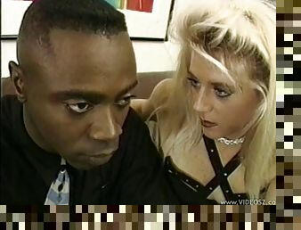 Retro interracial action where a black guy fucks white girls