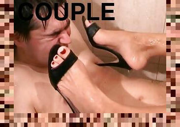 Shoe And Feet Worship In The Shower