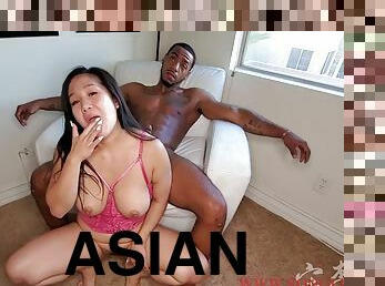 homemade interracial hardcore with big ass Asian mom - cumshot