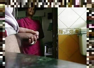 Indian Maid Caught Man Jerking