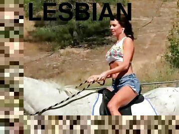 Devon Lee and Veronica Avluv have lesbian sex on a farm