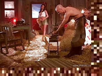 Beautiful Southern Brunette Vicky Powell Gets Fucked Hard In a Barn