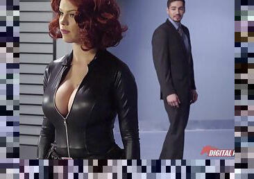 Captain America and busty slut Black Widow fucking