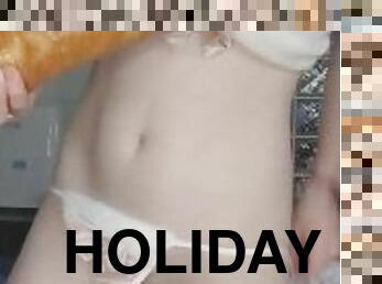 Holiday bunny girl gets fucked hard with horsecock (full video on Fansly @saturnandarsenic)