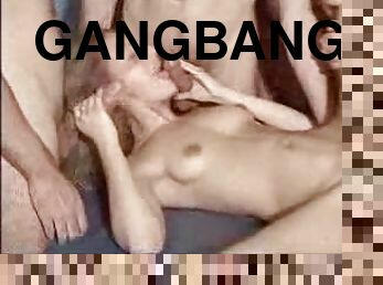 A small titty gangbang girl