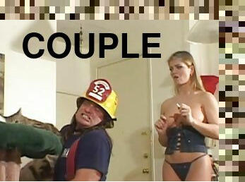 a fireman comes in and bangs this hot babe's brains out
