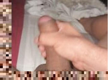 Stroking my cock before bed