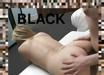 Black strapon cock fuck spices up lesbian video