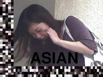 Hot asian pissing