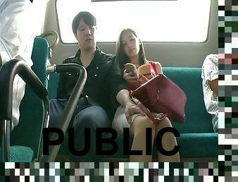 Public fucking on the bus makes Miyuki Yokoyama cum hard