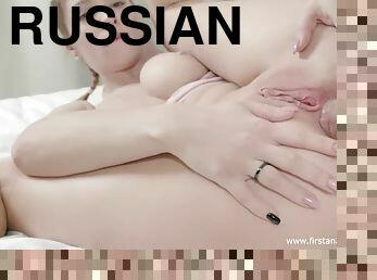 Big tits Russian teen redhead named Sata Jones enjoys anal gape in premium assfuck video. - Shaved
