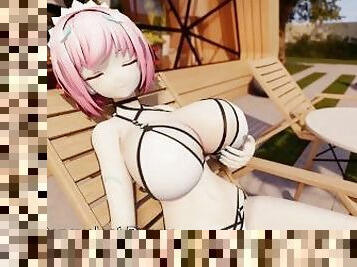 Poolside Breast Expansion (Breast expansion growth animation)