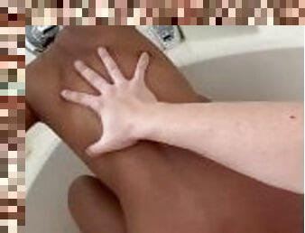 Ebony Latina Riding & Squirting in the Shower