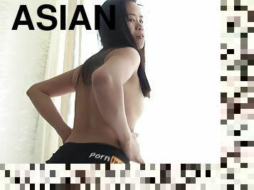 asiatique, ados, solo, brunette, ados-asiatique