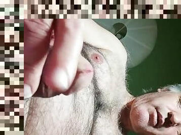 tēvs, masturbācija-masturbation, vecs, spermasizšāviens, milzīgs-dzimumloceklis, netīrs, sperma, vecāks, tētis, penis