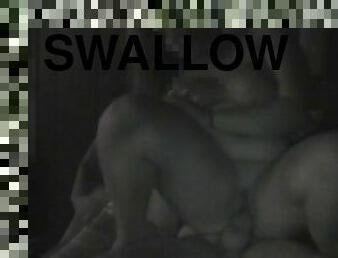 Late night sex with cum swallow