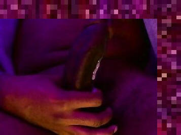 Big Aesthetic Cock Stroked in Purple