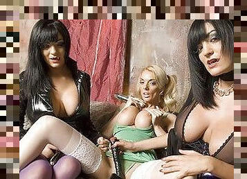 Stacked sluts in lace and lingerie stacey, kat, and kit slurp hot snatches