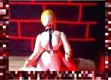The rubber doll inserts my cock in her vagina and I cum!