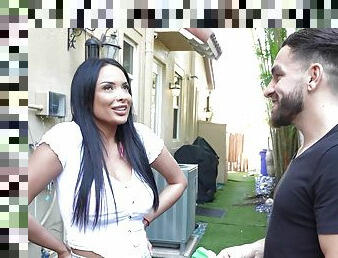 Provocative Latina neighbor Anissa Kate teases and gets fucked hard