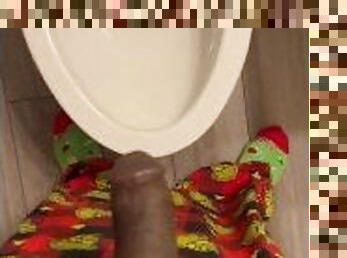 Early morning Pissing on Christmas Day. Buy my Cummy Socks??????????