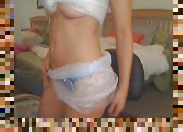 Teeny's sexy bubble wrap outfit