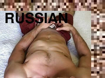 Russian homemade amateur solo masturbation. Strong orgasm