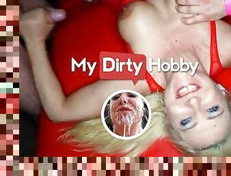 MyDirtyHobby - Intense gangbang for busty blonde