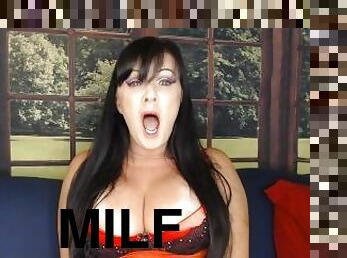 Stretching Yawning Lingerie  Milf