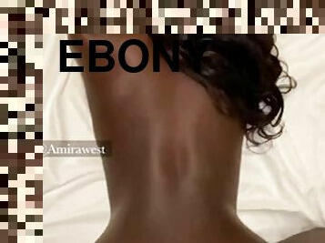 Hot ebony wife gets white cum all over. Found her on hookmet. com