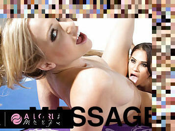 ALL GIRL MASSAGE - Massage After Yoga Turns Naughty With Scissoring Between Two Gorgeous Babes