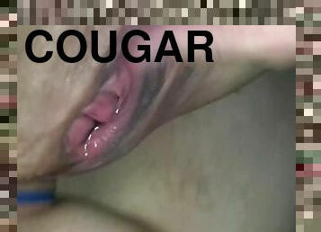 Cougar 51f squirts on Cub 37m dick