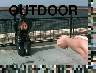 Betty Baphomet gets tortured by Nadia Styles outdoors