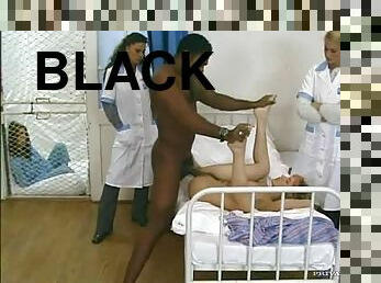 Black Doctor Using His Big Cock To Calm The Horny Crazy Chicks Down