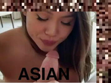 Leaked nice Asian deep throat blowjob