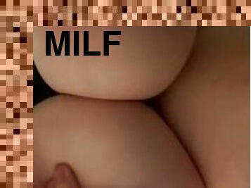 Showing off my big GG milky tits