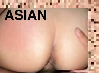 Asian teen gets spanks and cum inside her