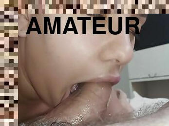 masturbation, chatte-pussy, amateur, milf, fellation-profonde, brunette, bite
