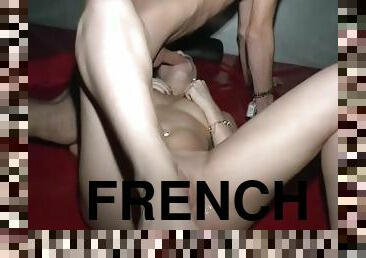 Hot wild orgy for a nasty french slut in heat!