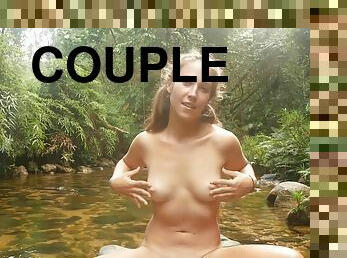 Horny Couple Goes Off The Trail, Goes Wild And Has Passionate Sex In The Jungle