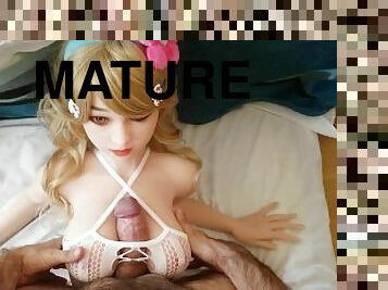 masturbácia, hračky, domáce, semeno, blondýna, hentaj, rozkošné-cute, bábika