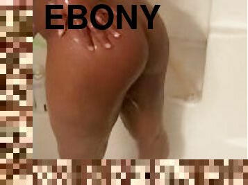 Thick ebony in shower