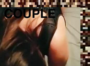 Couple Amateur Français : Je lui suce la queue en petite lingerie sexy et j'avale son sperme